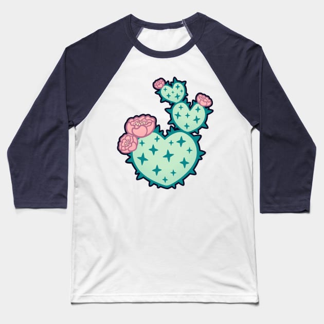 Cactus Hearts Baseball T-Shirt by DoomedDreamer